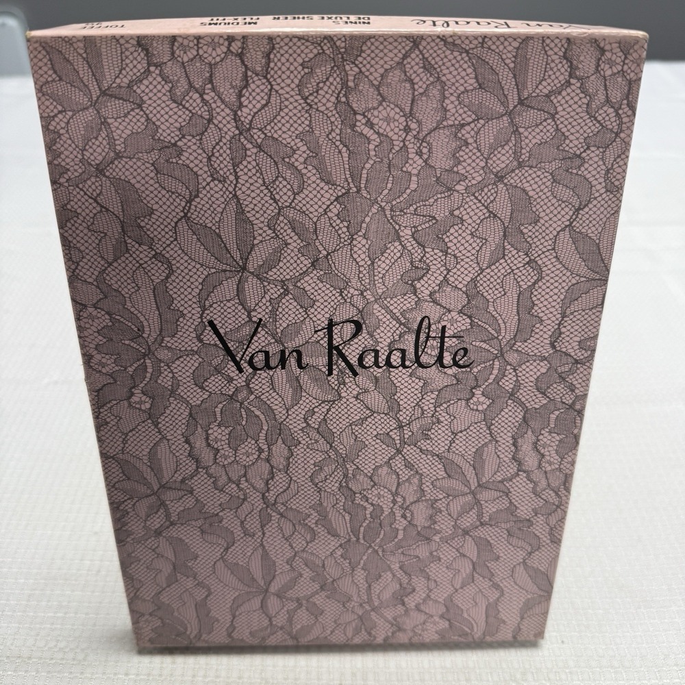3 Vtg 50s Van Raalte Nines Sheer Toffee 9.5 Nylon Stockings Seams New Box